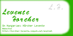 levente horcher business card